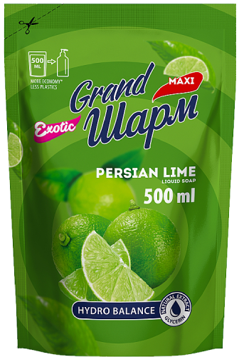 Жидкое мыло для рук Grand Шарм Maxi Persian Lime 500 мл (4820195505946) - Фото 1