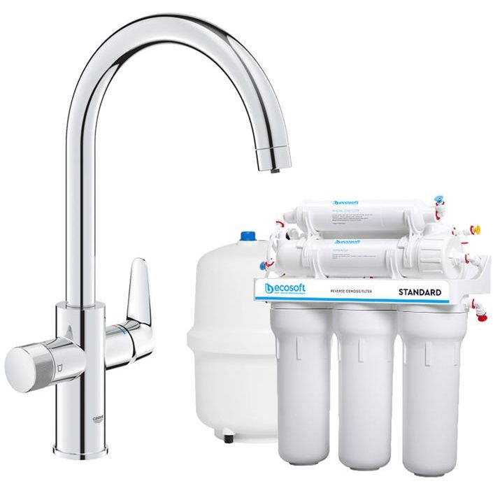 Смеситель кухонный Grohe Blue Pure StartCurve с фильтром Ecosoft Standard (MO55030592) - Фото 1