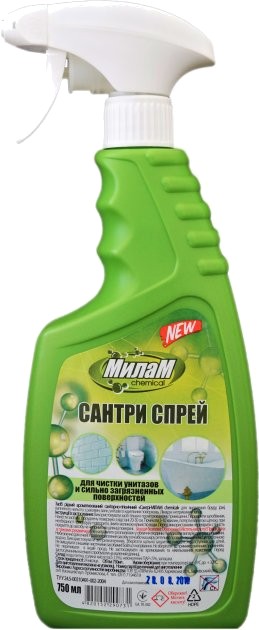 Средство для мытья в ванной комнате Милам Сhemical Сантри 0.75 л (4820152290731) - Фото 1