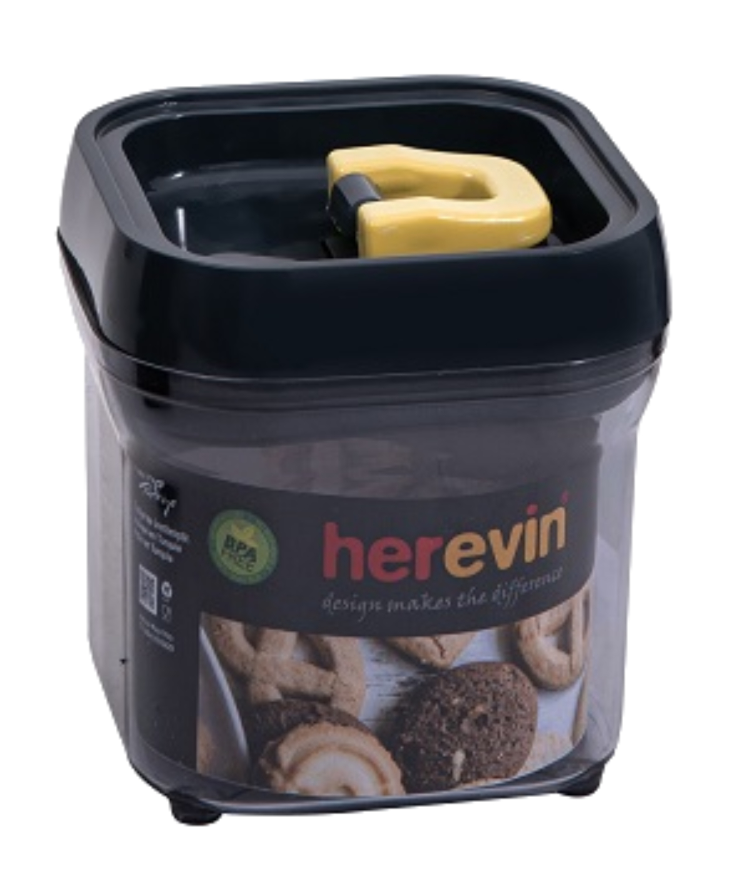 Ємність для зберігання Herevin Black and Yelow 0.7 л (161201-582) - Фото 1