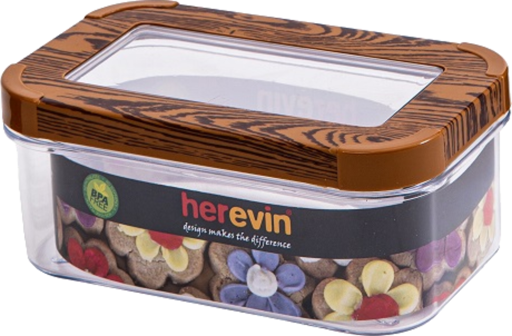 Ємність для зберігання Herevin WOOD Transparent Lid 0.6 л (161211-003) - Фото 1