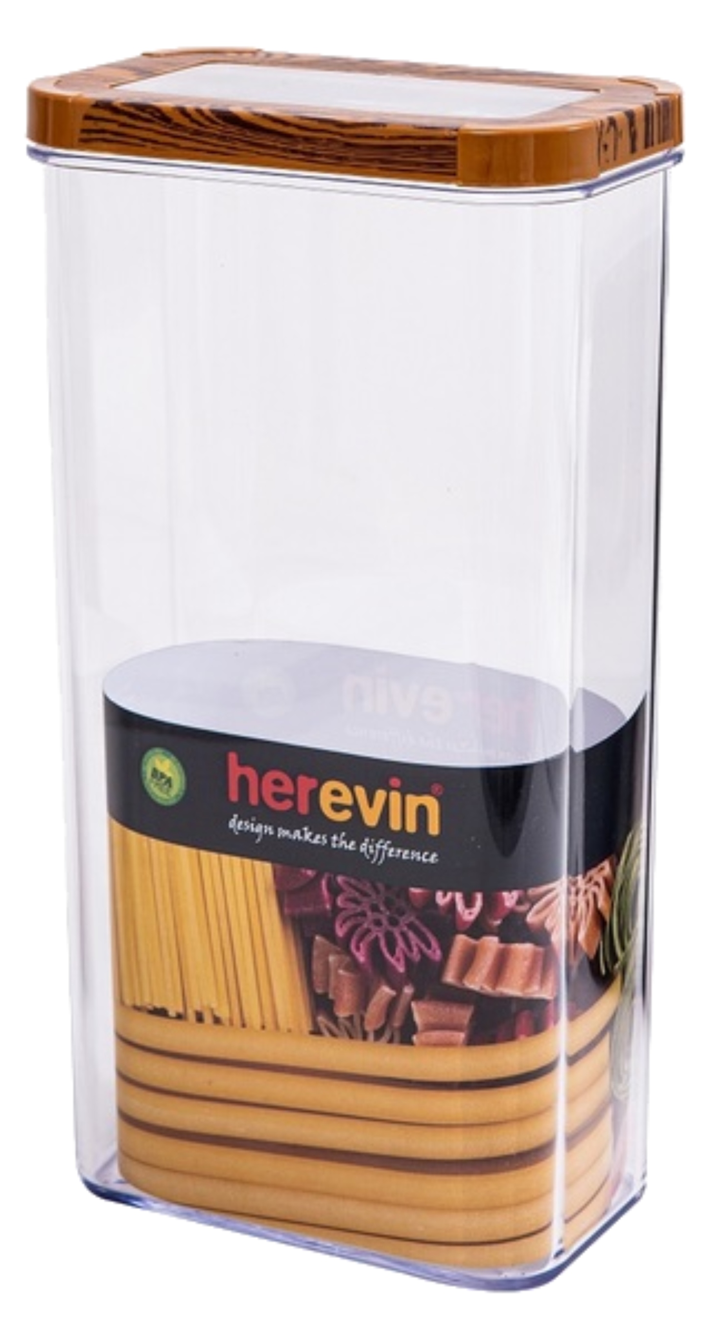 Ємність для зберігання Herevin WOOD Transparent Lid 3 л (161209-003) - Фото 1
