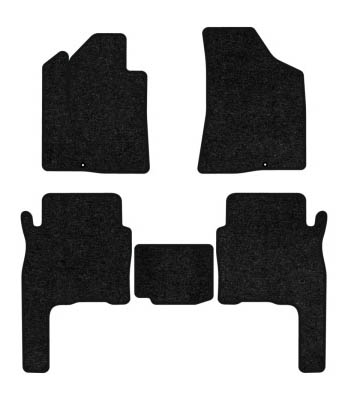 Коврики ворсовые в салон авто EVAtech Standard для Hyundai Santa FE (CM) 5 seats 2006-2010 2 поколение SUV Korea черный кант HY33308CVB5KD2VEB - Фото 1