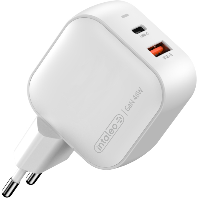 Купити Мережевий зарядний пристрій Intaleo 48W GaN USB-C PD+USB-A QC 3.0 TCGQPD482 White (1283126597763) - Фото 1 Мережевий зарядний пристрій Intaleo 48W GaN USB-C PD+USB-A QC 3.0 TCGQPD482 White (1283126597763) - Фото 1