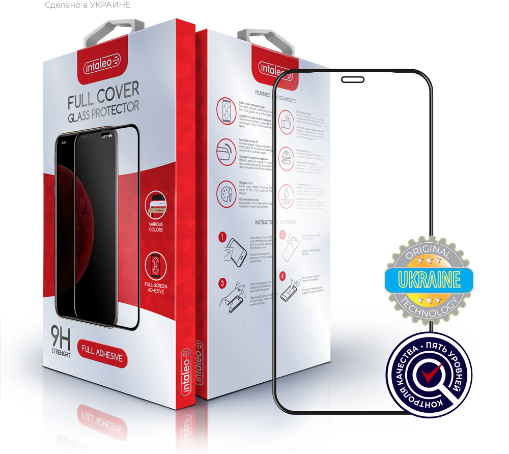 Защитное стекло для смартфона Intaleo Full Glue for Apple iPhone 12 Pro (1283126506420) - Фото 1