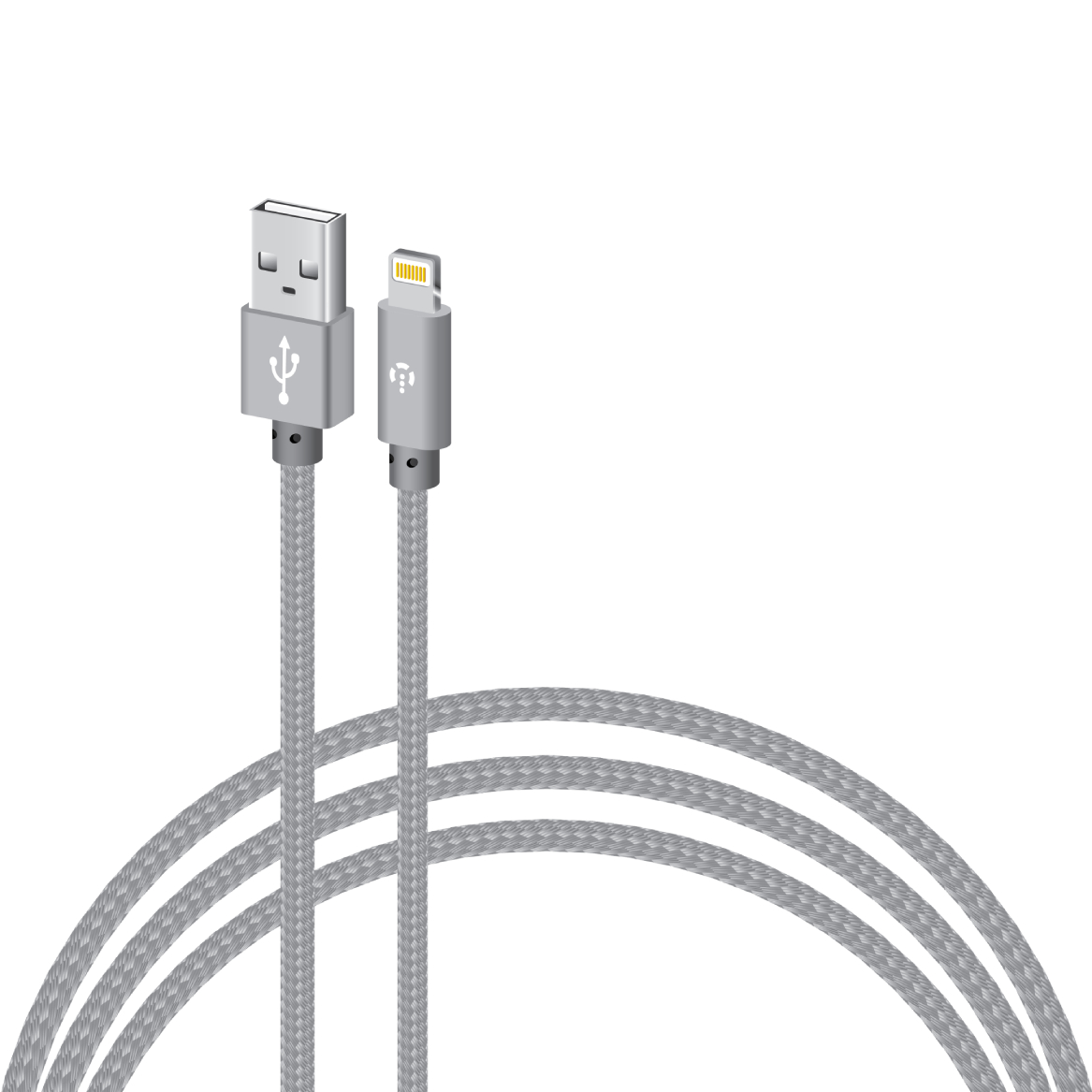 Кабель синхронизации данных Intaleo Lightning 1м (сірий) (CBGNYL1) - Фото 1