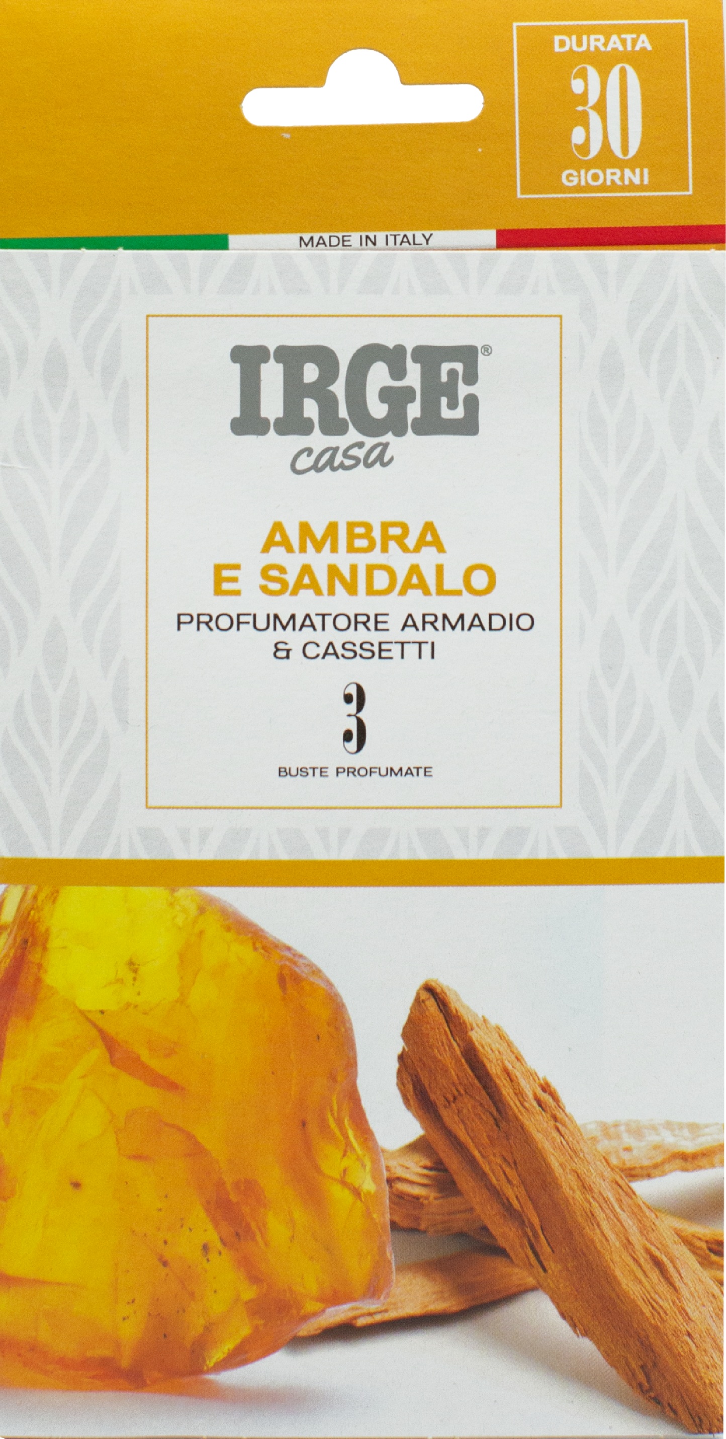 Ароматическое саше IRGE Ambra & Sandalo 3 шт (DEO5438A) - Фото 1