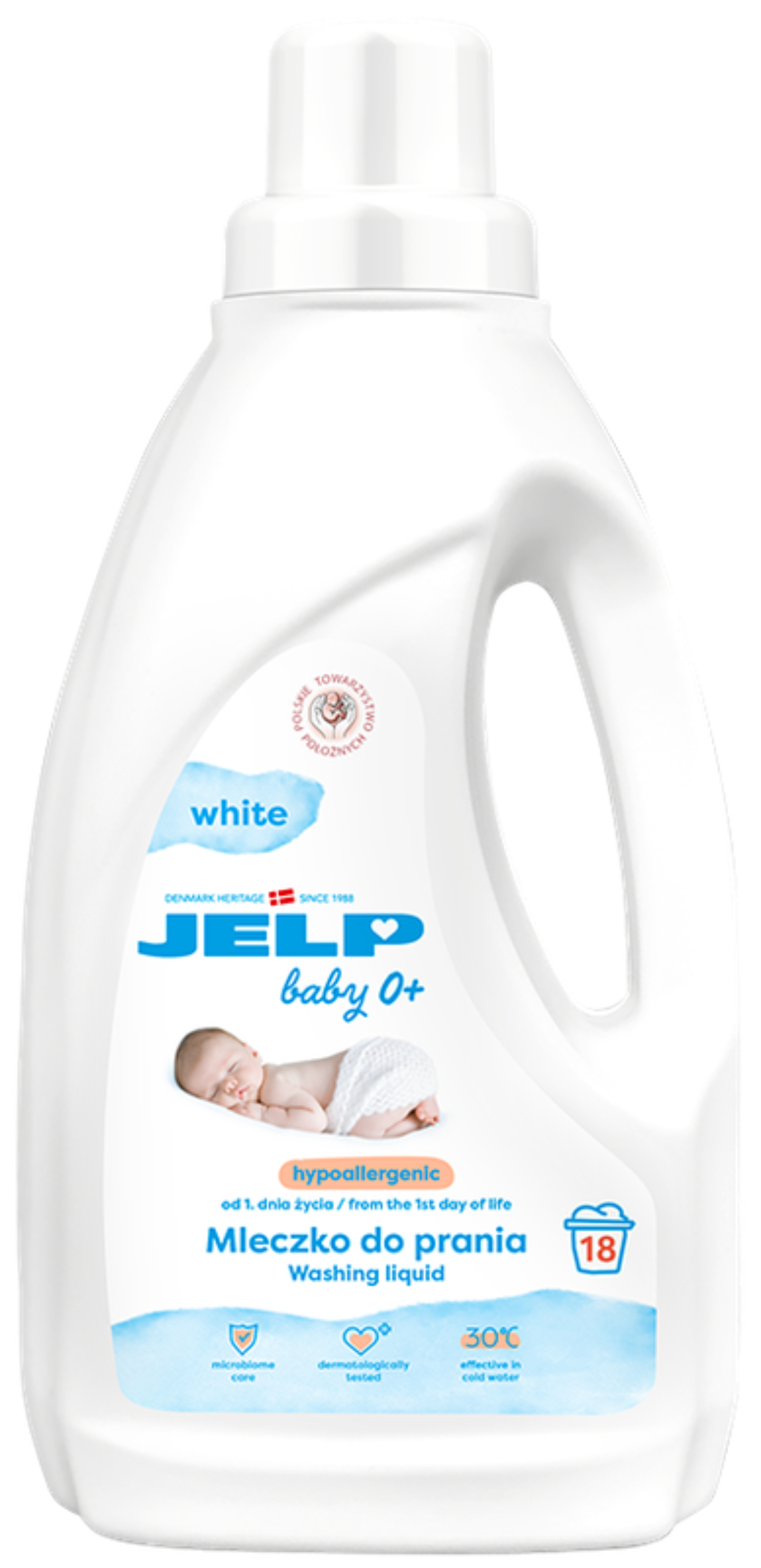 Гель для стирки JELP Baby 0+ Гипоаллергенный для белых вещей 18 стирок, 1,5 л. (98039) - Фото 1