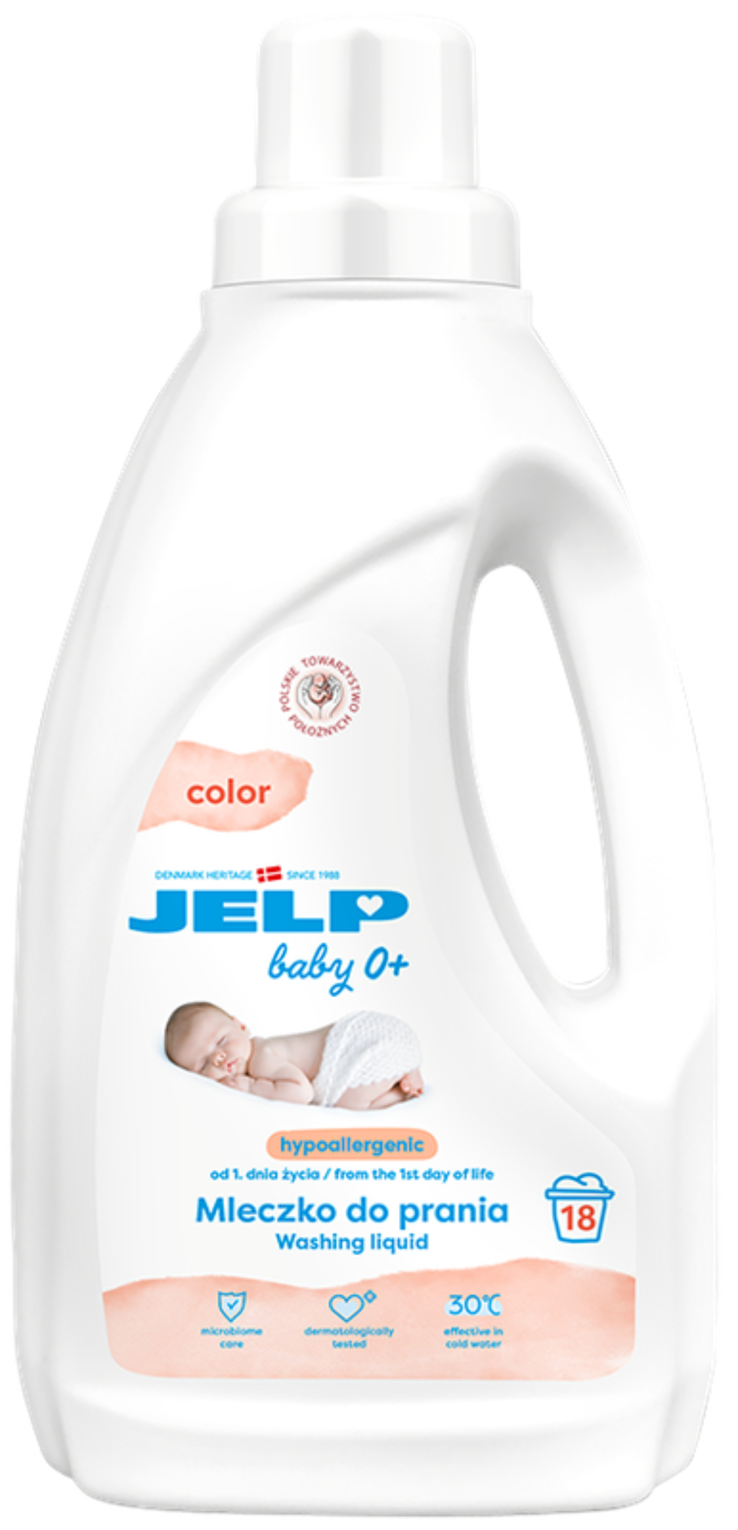 Гель для стирки JELP Baby 0+ Гипоаллергенный Цвет 18 стирок, 1,5 л. (98041) - Фото 1