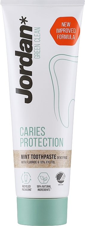 Зубная паста Jordan Green Clean нежное отбеливание с фтором и ксилитом 75 мл (57000111) - Фото 1