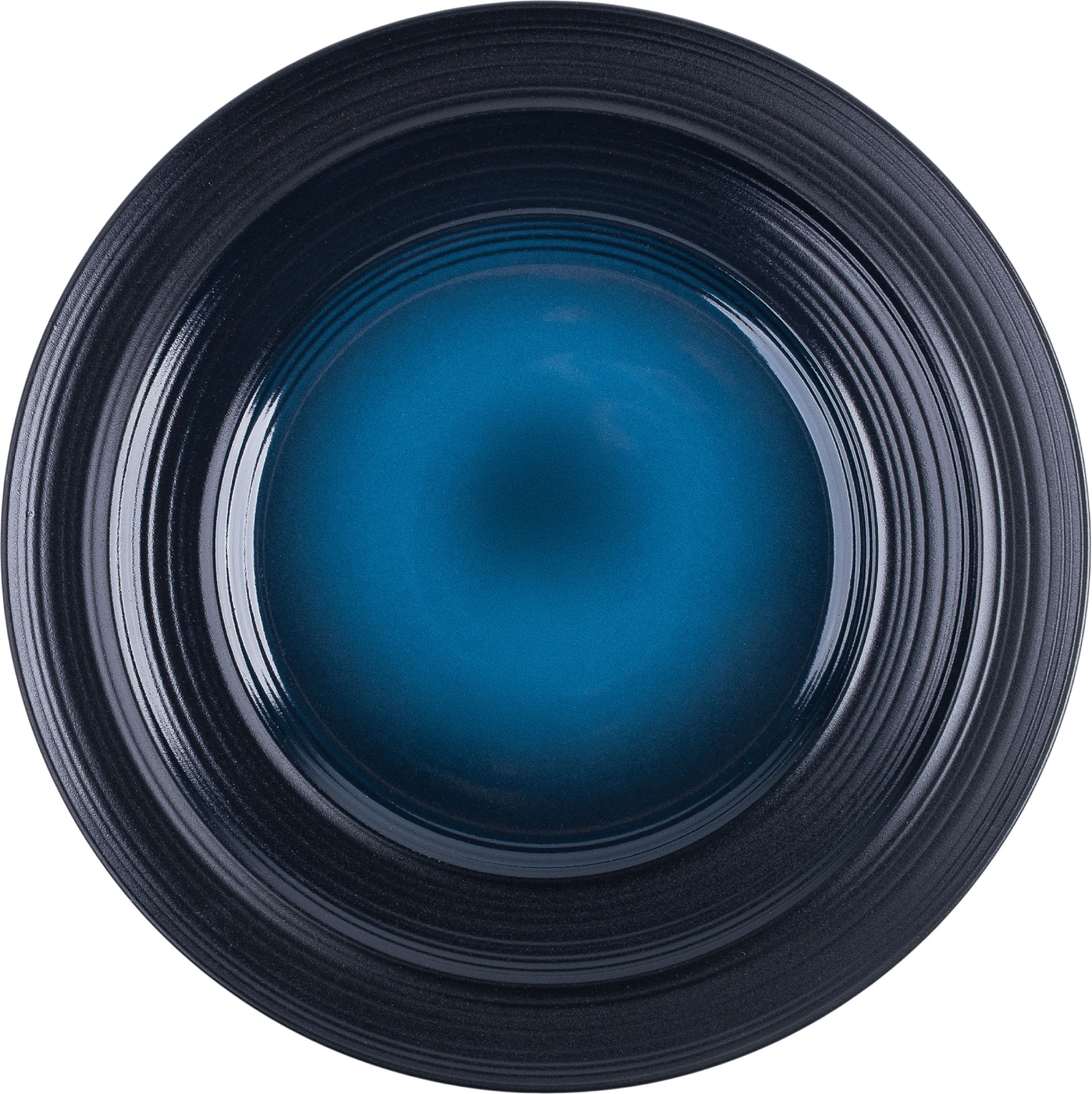 Тарелка десертная Krauff 21,4 см Lucerne Black&Blue (24-320-007) - Фото 1