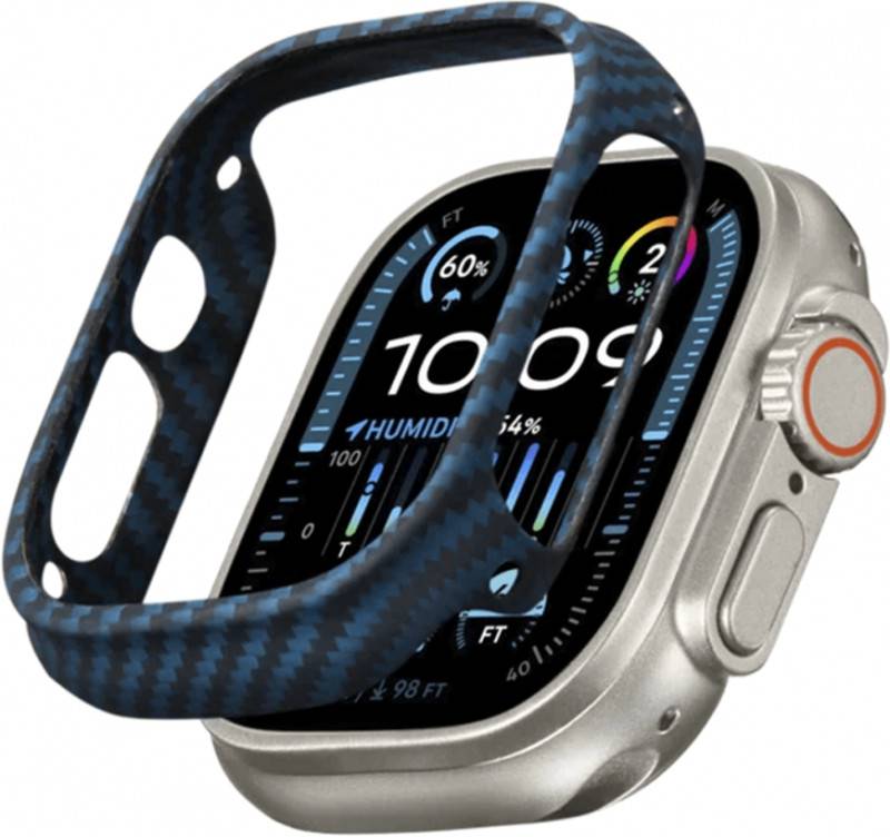 Чехол-бампер для смарт-часов Pitaka Air Case Black/Blue for Apple Watch Ultra 2/Ultra 49mm (KW2302A) - Фото 1