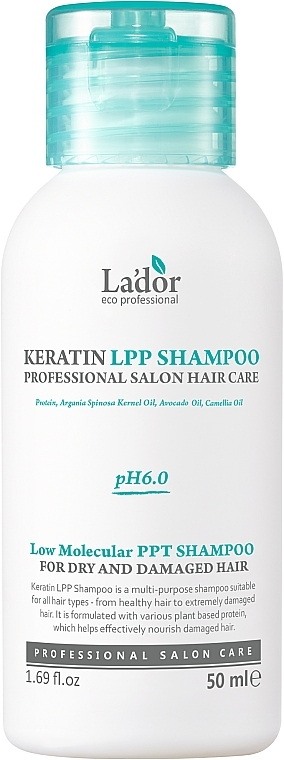 Шампунь женский Lador Keratin LPP Shampoo 50ML (8809789633049) - Фото 1