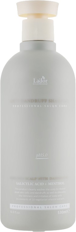 Шампунь женский Lador Anti-Dandruff 530 мл (8809500814566) - Фото 1