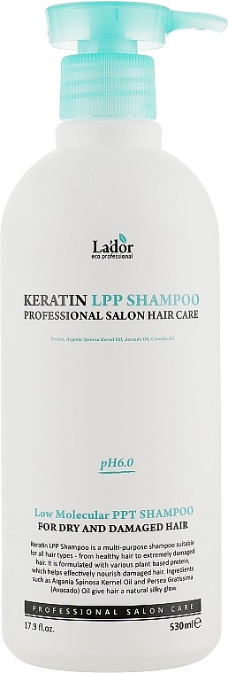 Шампунь женский Lador Keratin безсульфатный LPP 530 мл (8809500811053) - Фото 1