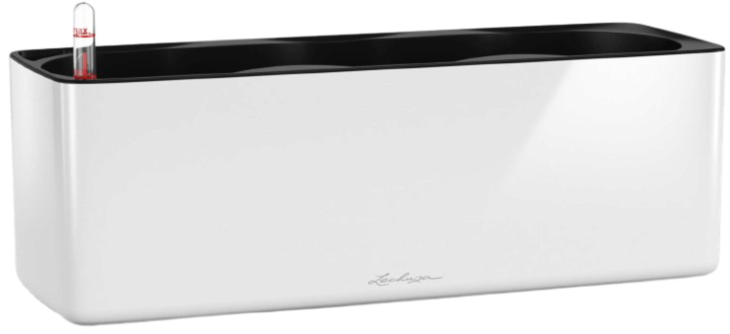 Вазон Lechuza CUBE Glossy Triple 40х14х14 см білий 13670 - Фото 1