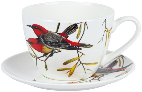 Чашка Limited Edition Bird 550 мл с блюдцем 17.8 см (YF6009) - Фото 1