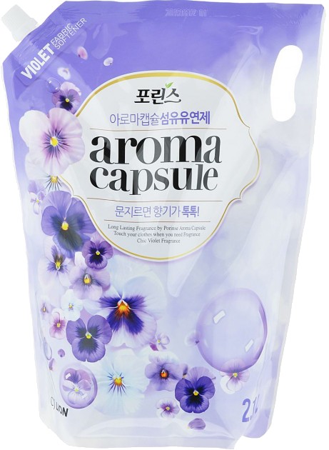 Ополаскиватель для белья Lion Porinse Аroma Сapsule Violet 2.1 кг (8806325615637) - Фото 1