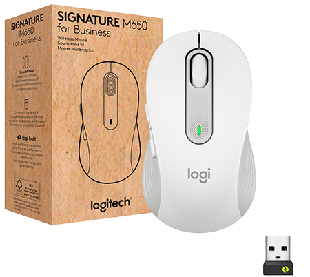 Миша бездротова Logitech Signature M650 for Business Large Off-White (910-006349) - Фото 1