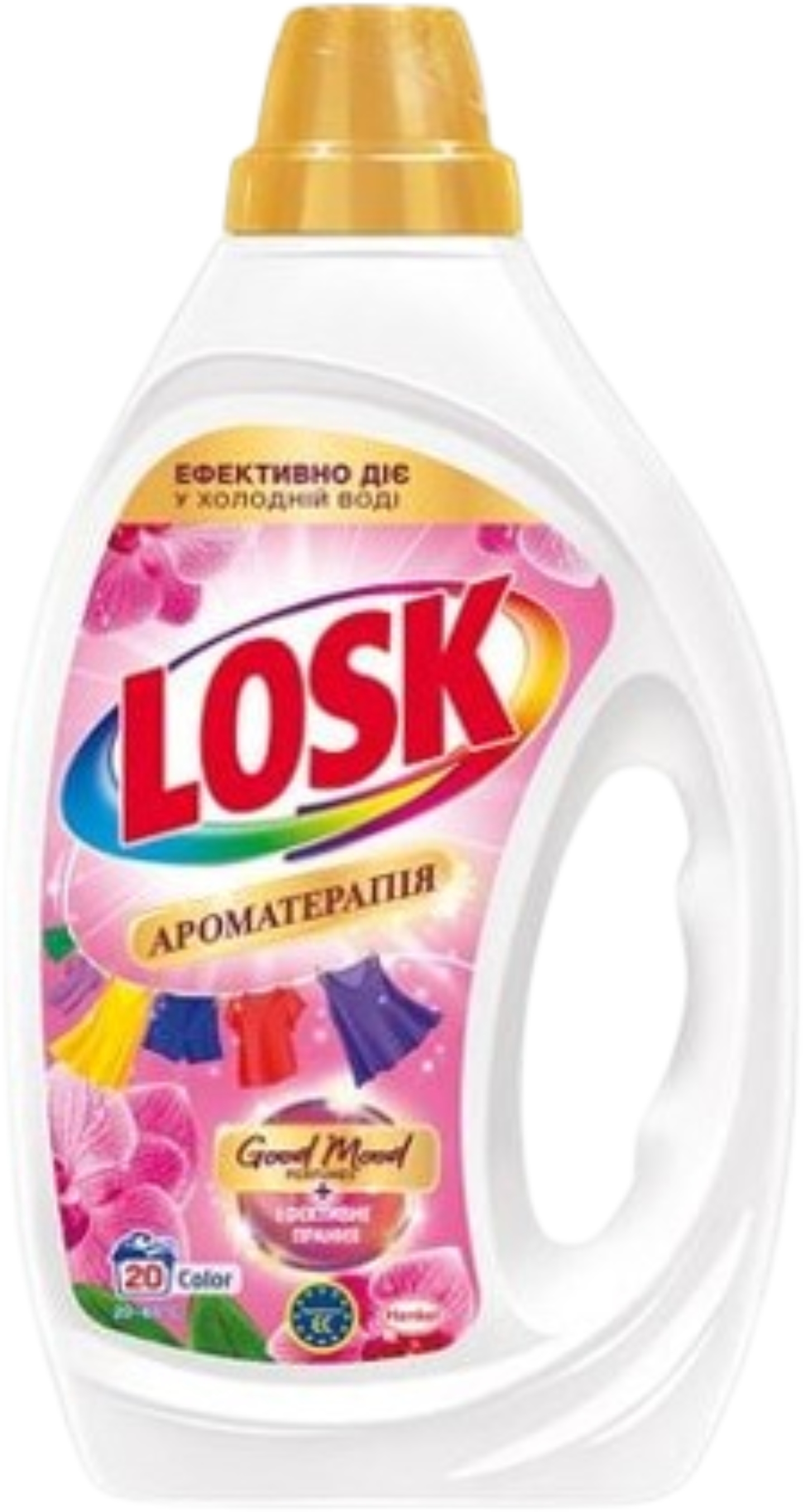 Гель для стирки Losk Эфирные масла и аромат Малазийского цветка 0.9л, 20 цикла - Фото 1