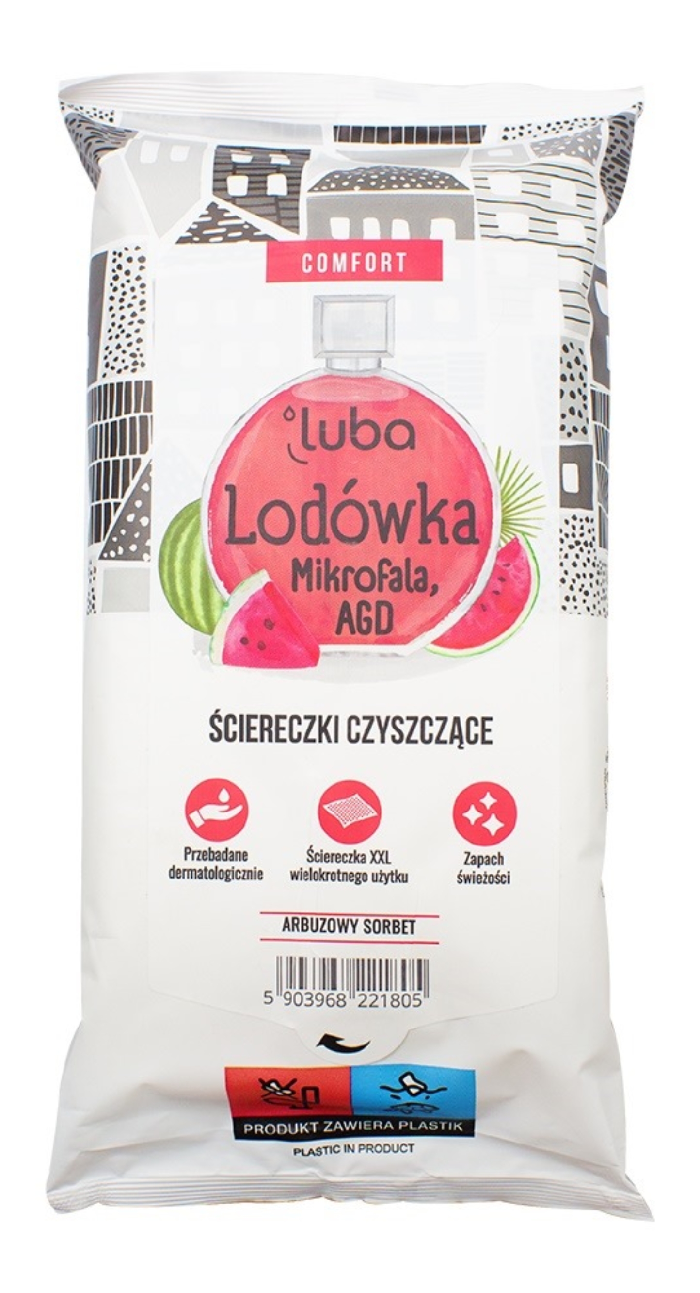 Салфетка бытовая Luba Comfort для мойки холодильника парфюмированные 32 шт. (LCCFWWP32) - Фото 1
