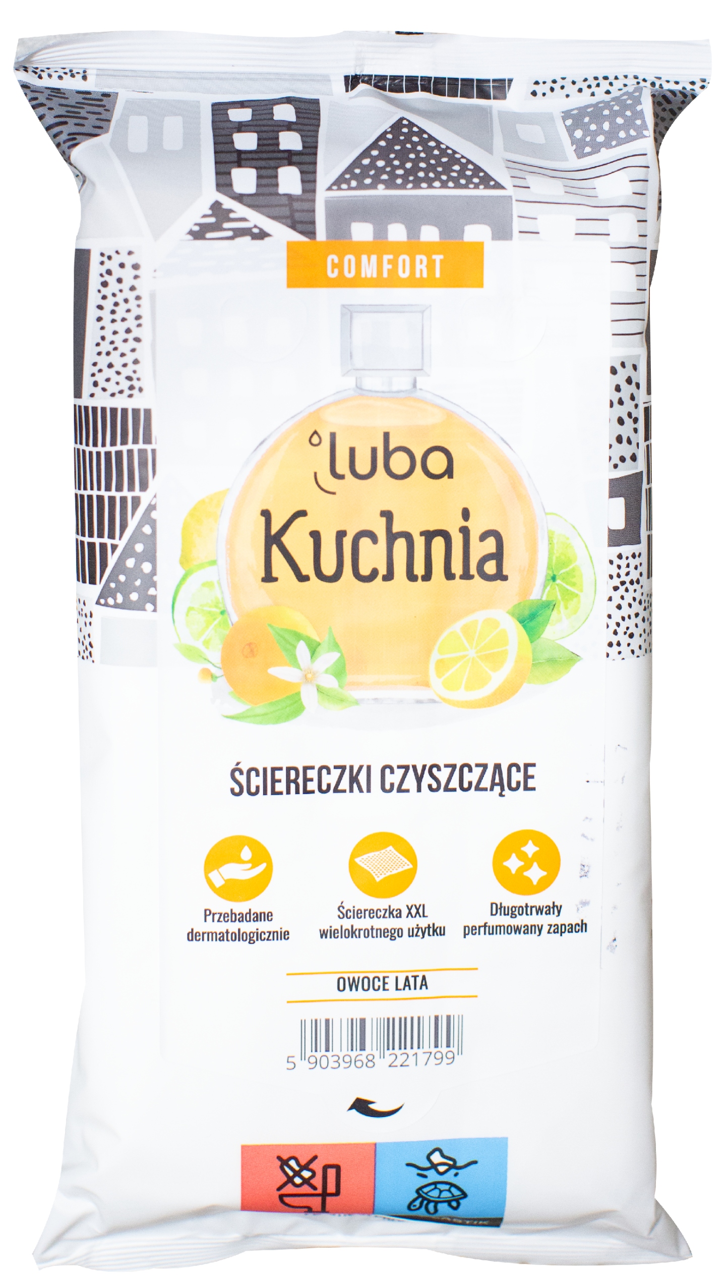 Салфетка бытовая Luba Comfort для уборки кухни парфюмированные 32 шт. (LCWWCKP32) - Фото 1