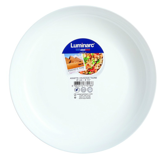 Тарелка обеденная Luminarc Friends Time White 22 см (P6281) - Фото 1