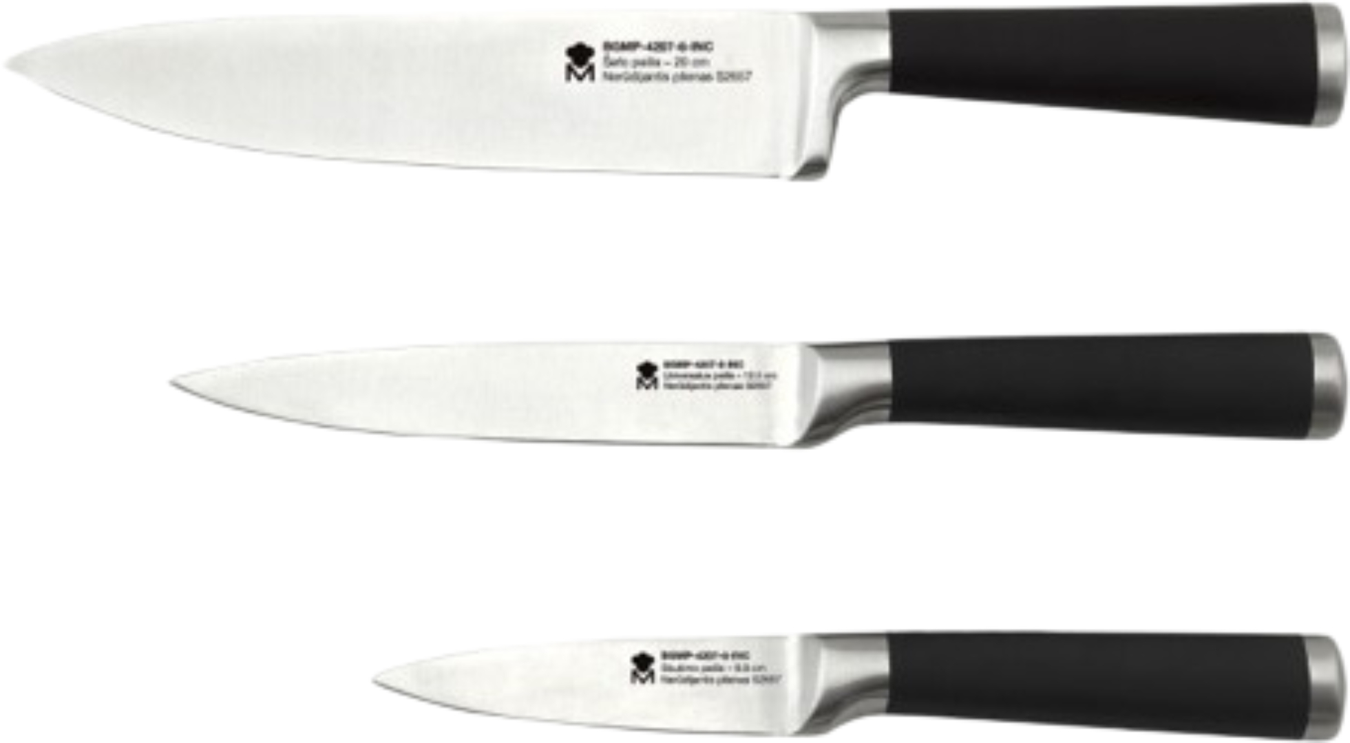 Набор ножей Masterpro Foodies collection 3 шт. (BGMP-4207-6-INC) - Фото 1
