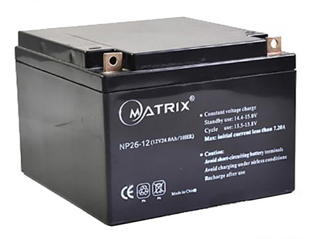 Аккумулятор для ИБП Matrix 12V 26AH (NP26-12) - Фото 1