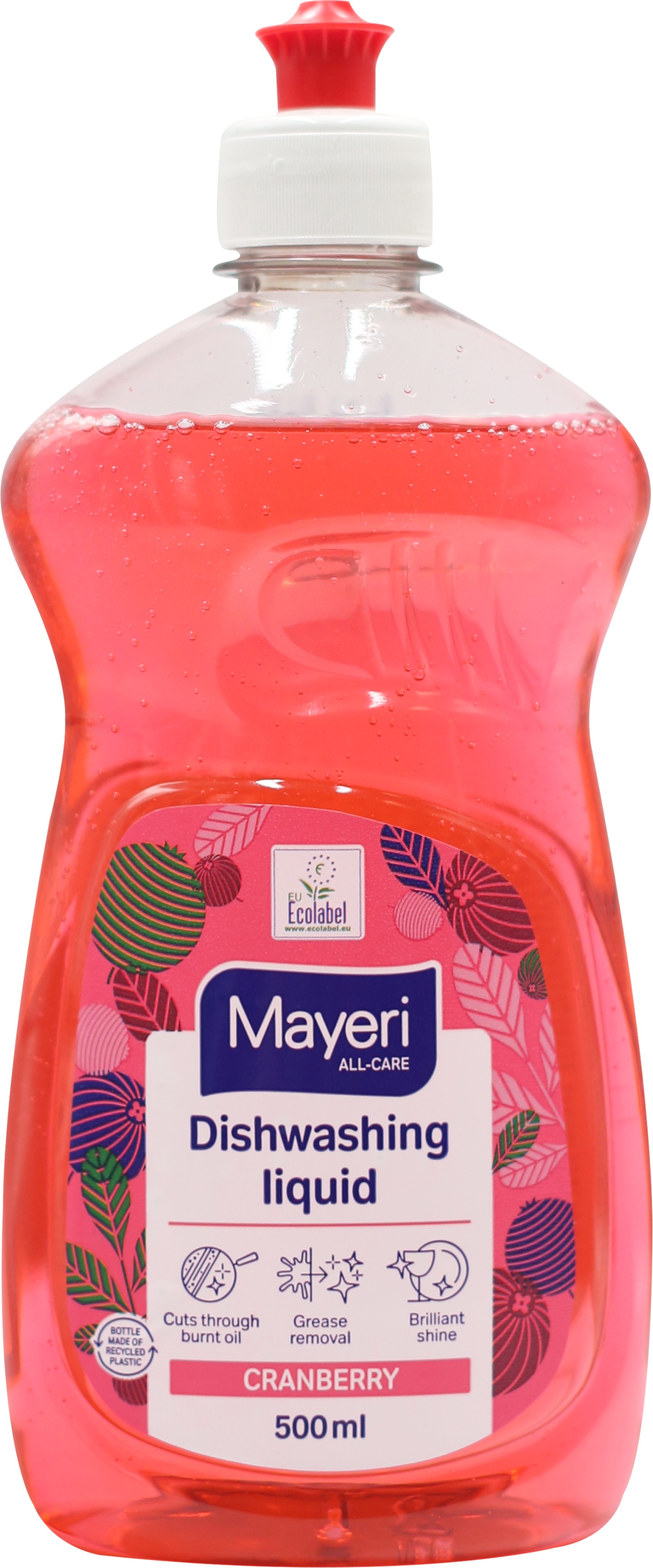 Средство для ручного мытья посуды Mayeri Клюква 500 мл (MDLB500) - Фото 1