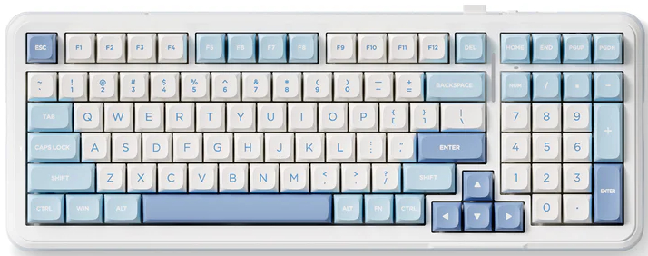 Клавіатура бездротова ігрова MCHOSE K99 Sky Blue (K99-1A) - Фото 1