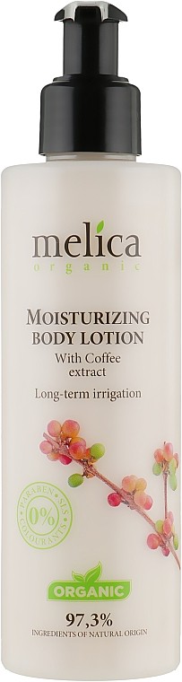 Лосьон для тела Melica Organic увлажняющий с экстрактом кофе 200 мл (4770416001071) - Фото 1