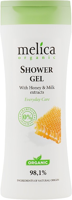 Гель для душа Melica Organic с медом и молоком 250 мл (4770416001132) - Фото 1