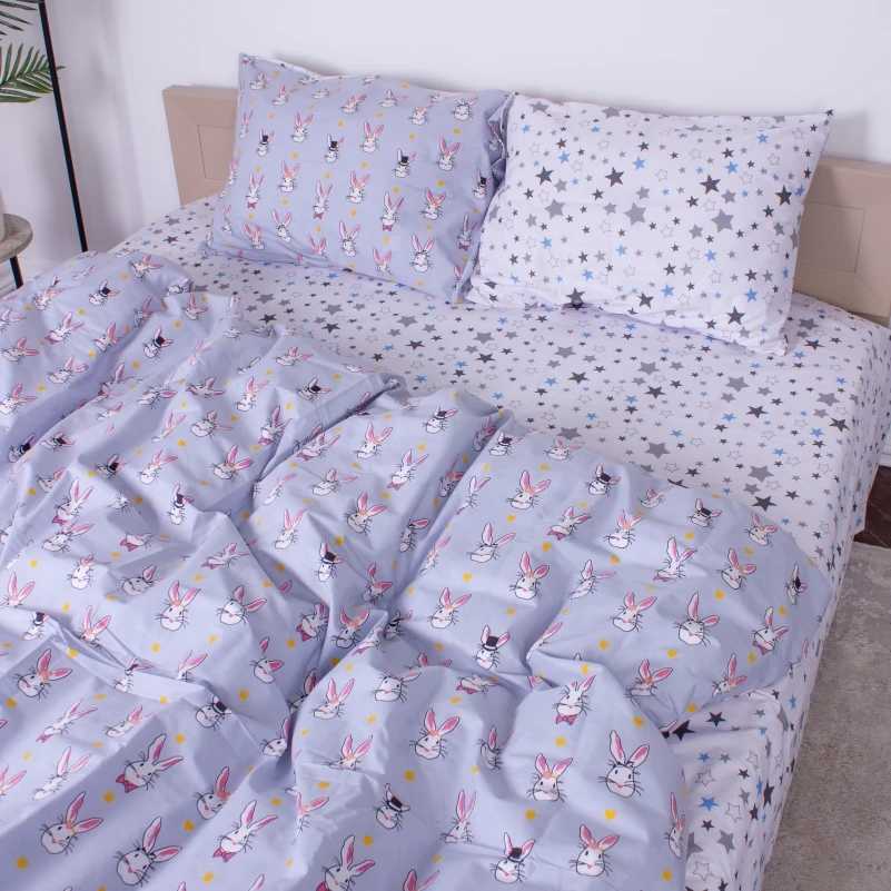 Комплект постільної білизни дитячий MirSon Бязь 17-0527 Bunnies (2200003669435) - Фото 1