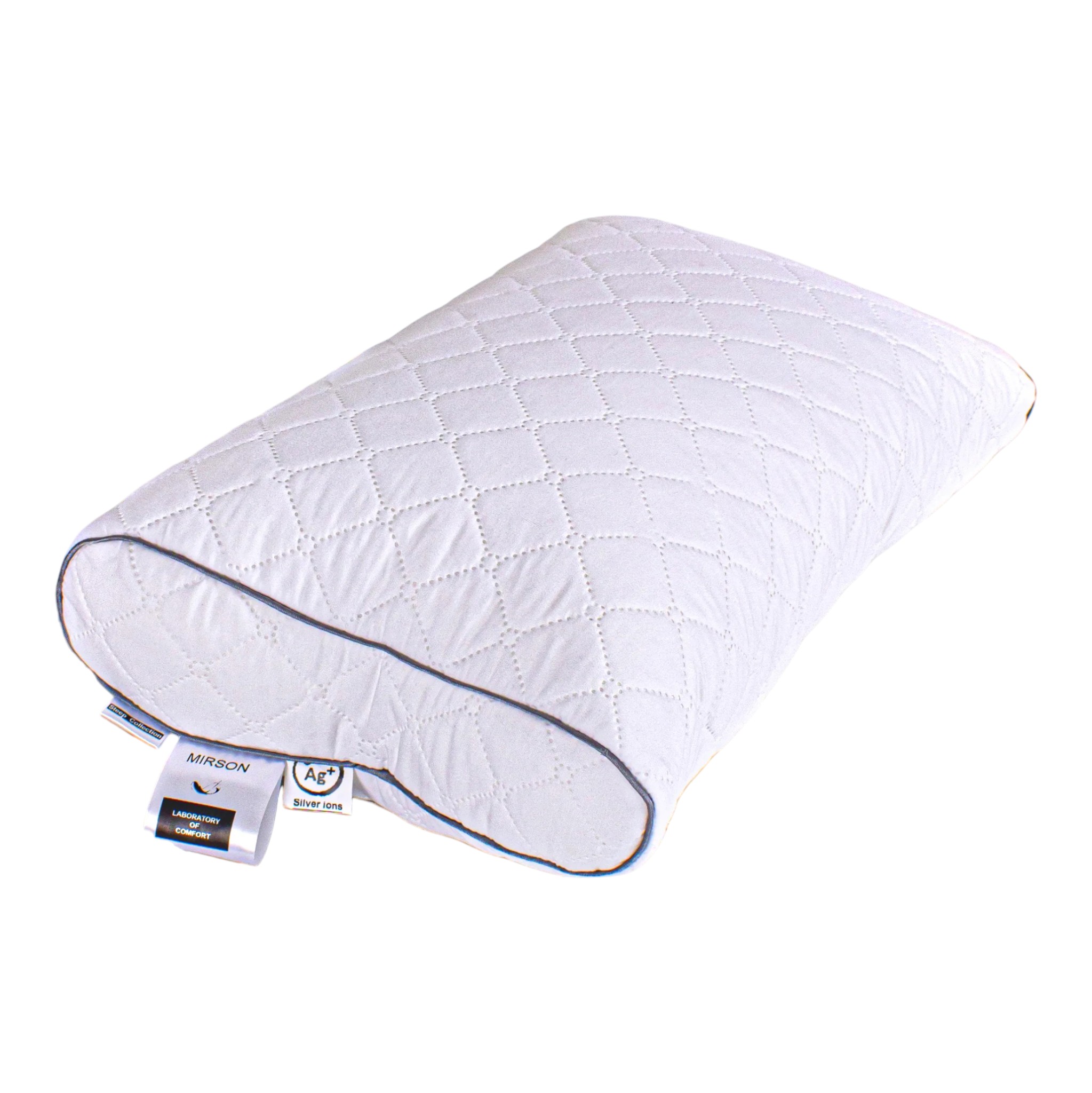 Подушка ортопедична MirSon №4116 Steep Line Silver 49х32х10.5 см (2200006423300) - Фото 1