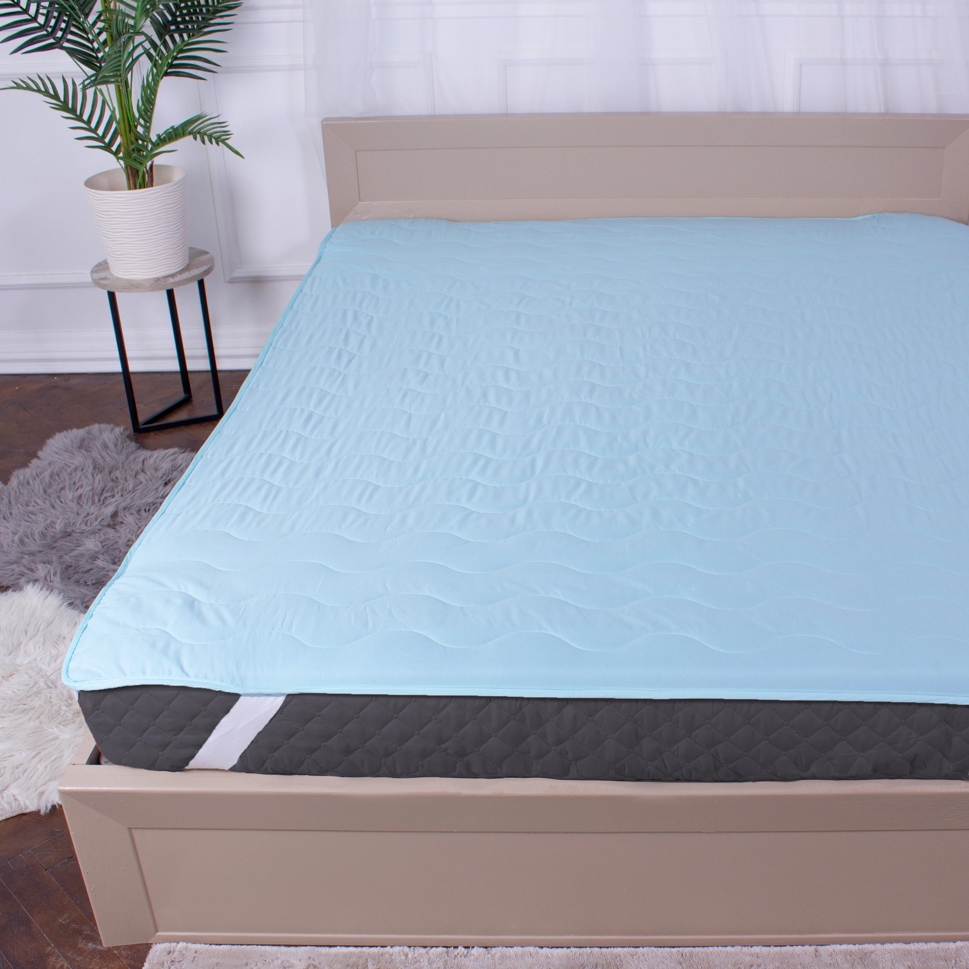 Наматрасник MirSon Eco Light №1719 Cotton Blue 150x200 см (2200002889704) - Фото 1