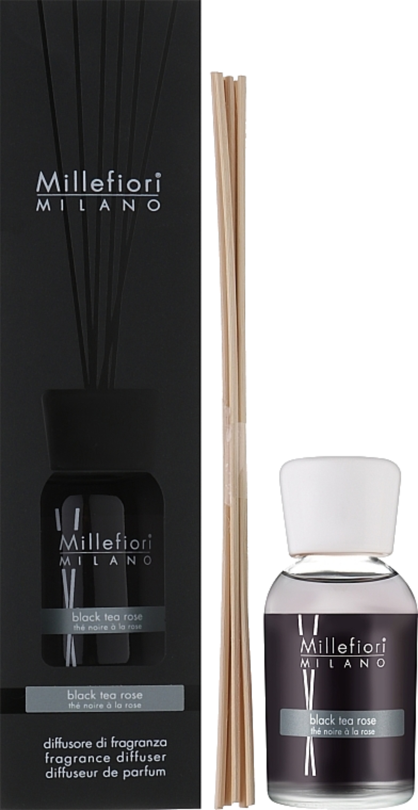 Аромадиффузор Millefiori Milano Black Tea Rose (Черная Чайная Роза) 250 мл (7DDBT) - Фото 1