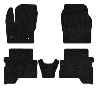 Коврики ворсовые в салон авто EVAtech Standard для Ford C-Max (C344) (2 clips) 2010-2019 2 поколение Minivan EU черный кант FD12377C5FC2VEB - Фото 1