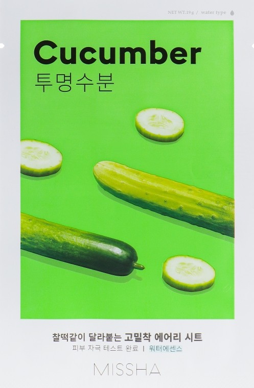 Маска для лица Missha Airy Fit Sheet Mask Cucumber 19 г (8809581454712) - Фото 1