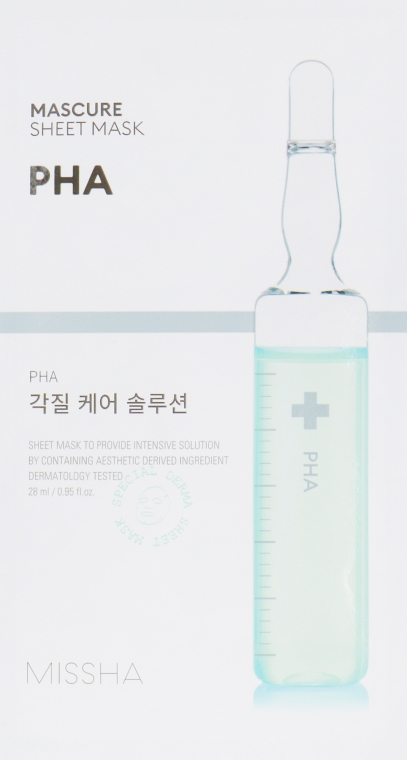 Маска для лица Missha Mascure Peeling Solution Sheet Mask PHA 28 мл (8809581456563) - Фото 1