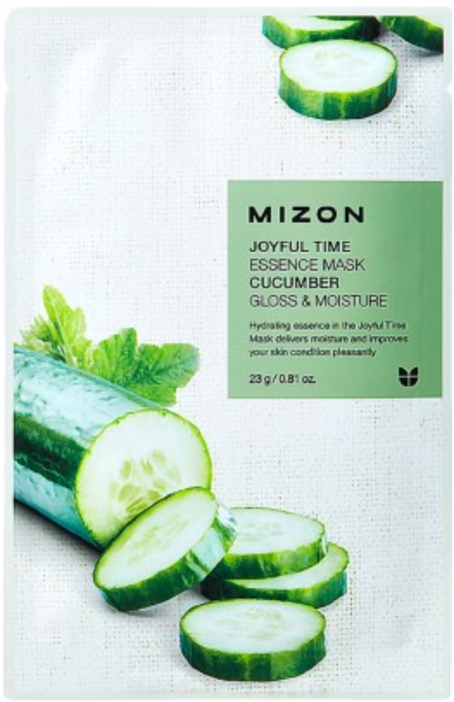 Маска для лица Mizon Joyful Time Essence Огурец 23 мл (8809663752316) - Фото 1
