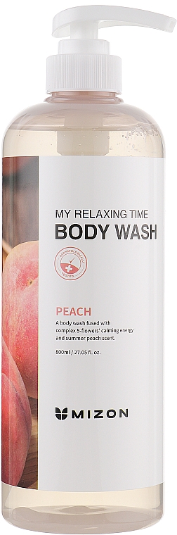 Гель для душа Mizon My Relaxing Time Peach 800 мл (8809132968958) - Фото 1