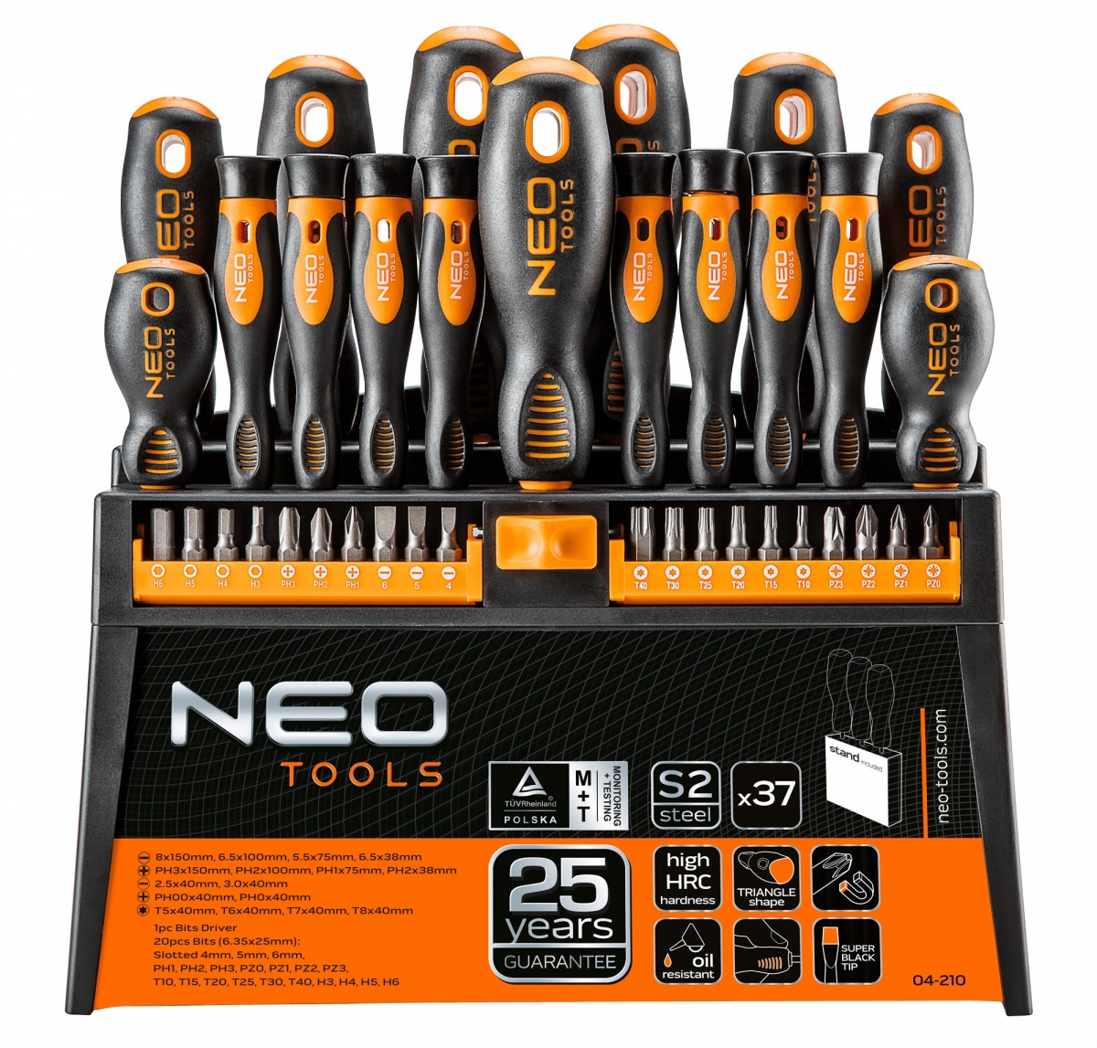 Набір викруток Neo Tools 04-210 37 шт. - Фото 1
