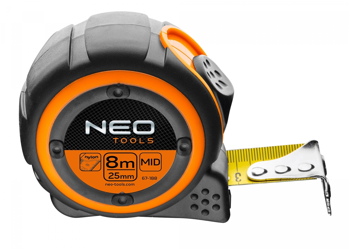 Рулетка Neo Tools 67-188 8 м x 25 мм - Фото 1