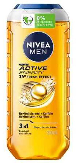 Гель для душу NIVEA Чоловічий 3в1 Активна енергія 250 мл - Фото 1