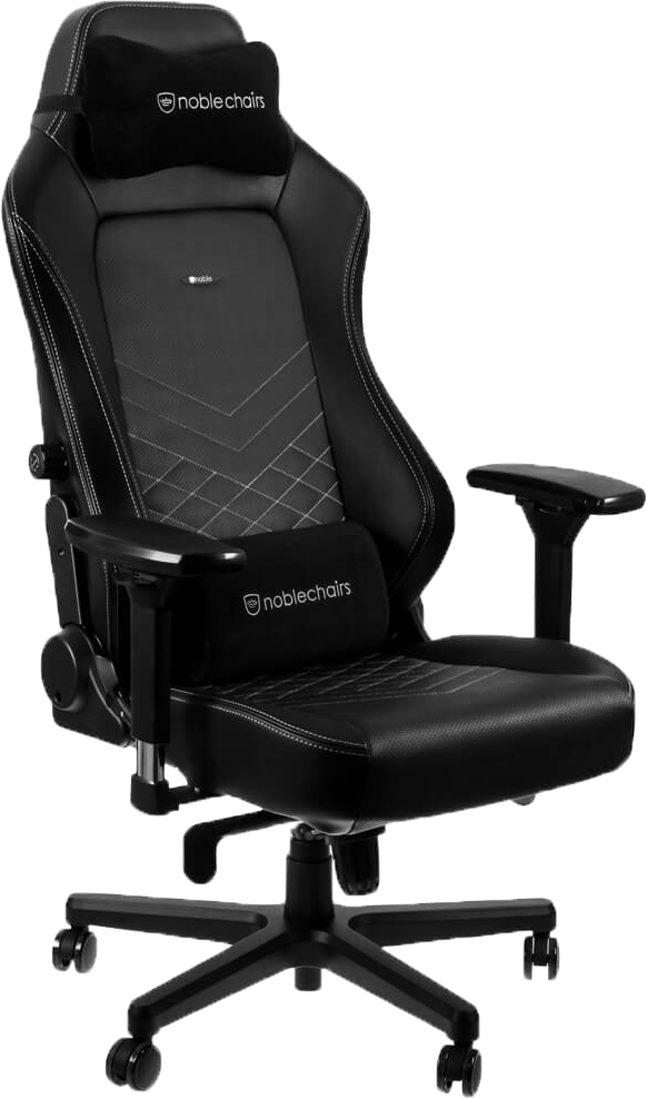 Кресло для геймеров Noblechairs HERO Black/Platinum White - Фото 1
