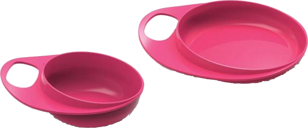 Набор тарелок для малыша Nuvita глубокая и мелкая, 2 шт. розовый (NV8461Pink) - Фото 1