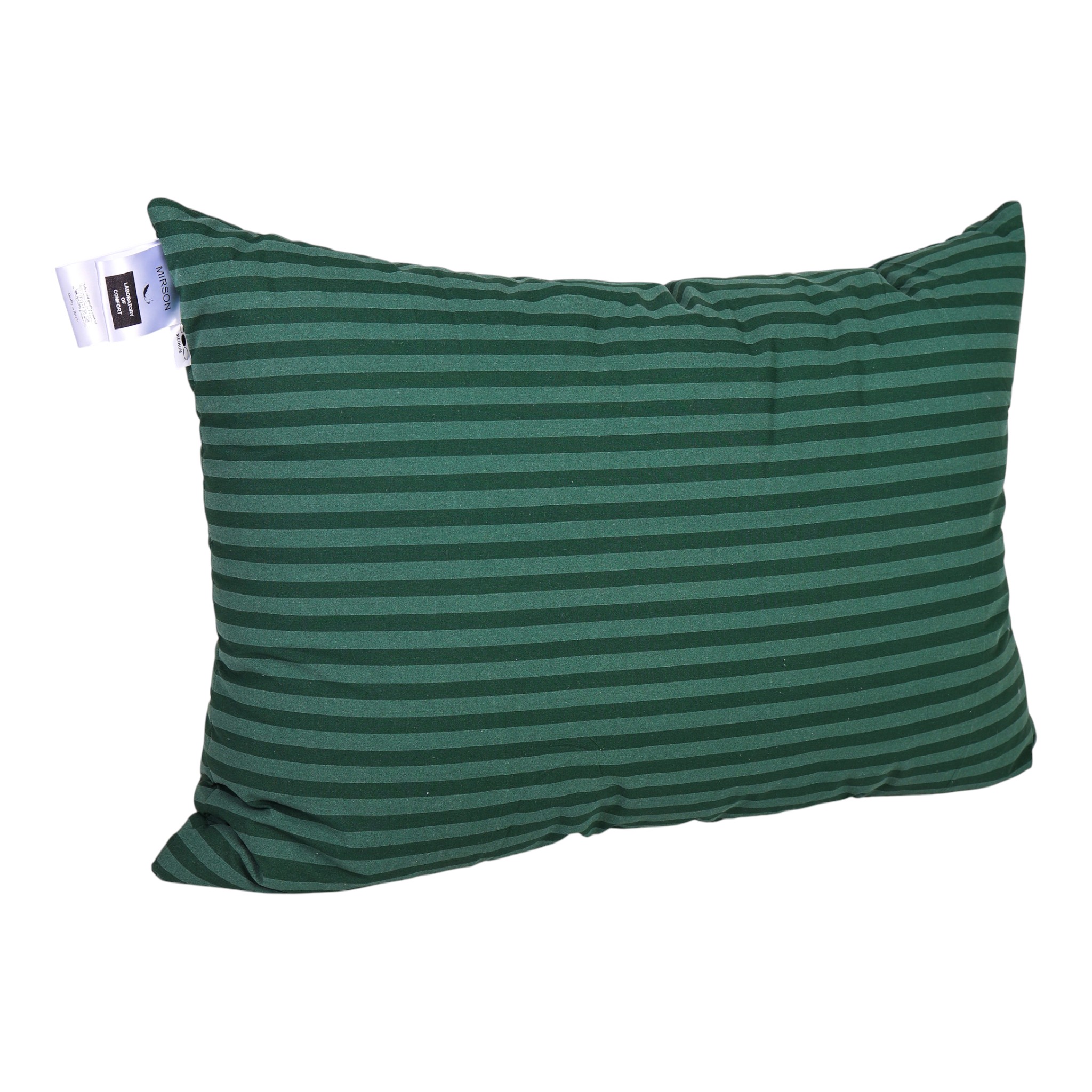 Подушка стандартная MirSon бамбуковая №0105 Сolor Fun Line 17-0612 Stripe Emerald Bamboo середня 50х70 см (2200010864335) - Фото 1