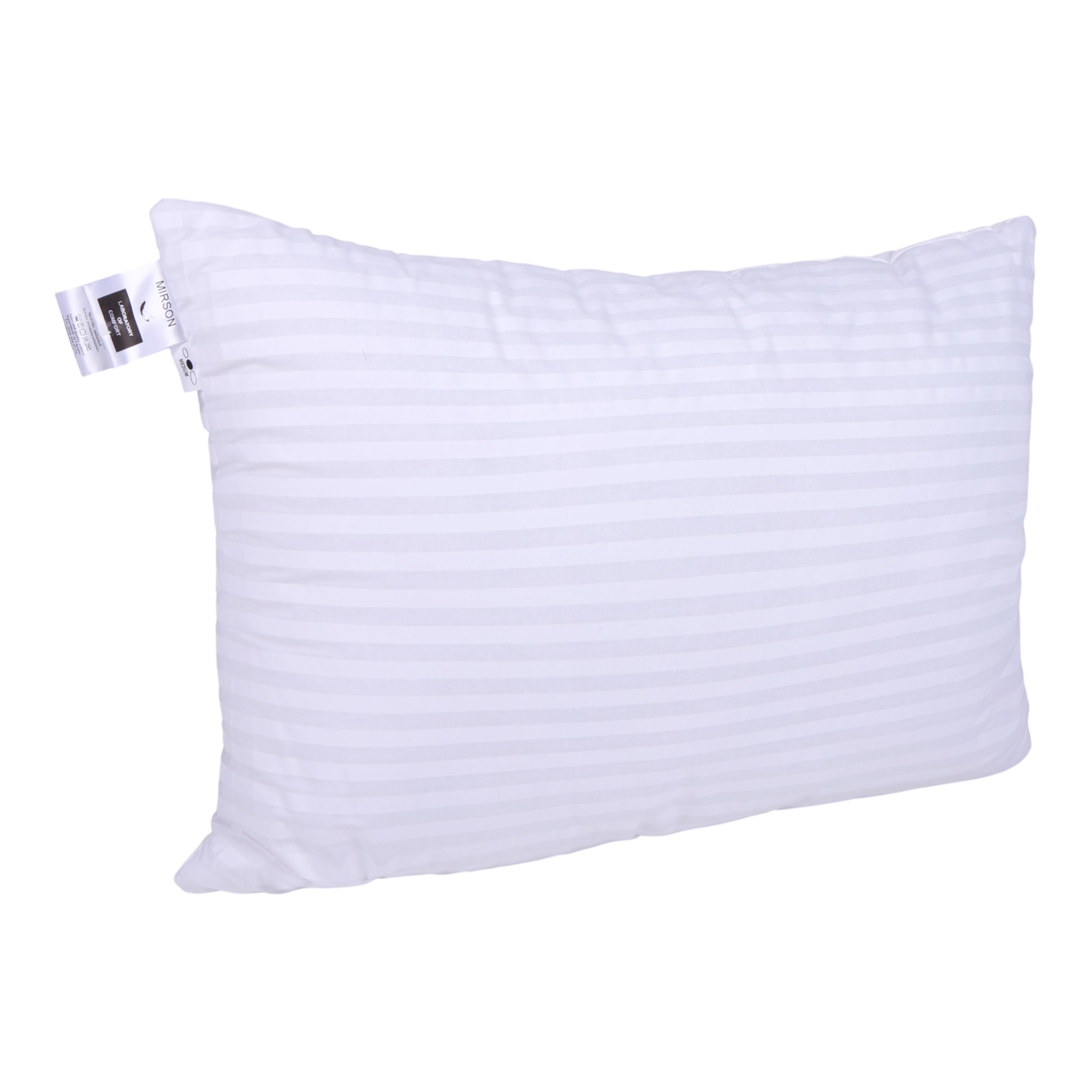 Подушка стандартная MirSon бамбуковая №0123 Сolor Fun Line 17-0605 Stripe White Bamboo середня 50х70 см (2200010864397) - Фото 1
