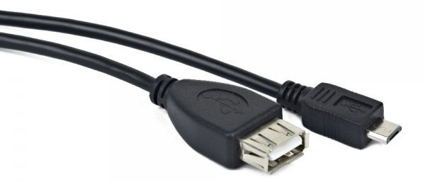 Кабель синхронизации данных Maxxter OTG USB 2.0 AF to Micro 5P 0.15m (U-AFM-OTG) - Фото 1